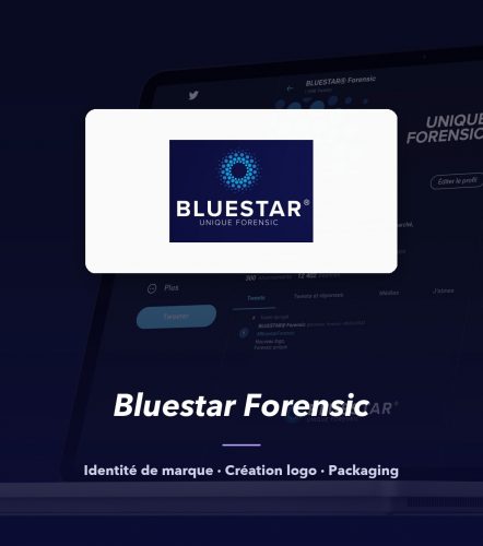 Bluestar Forensic — réalisation de l'agence de communication UNIIO