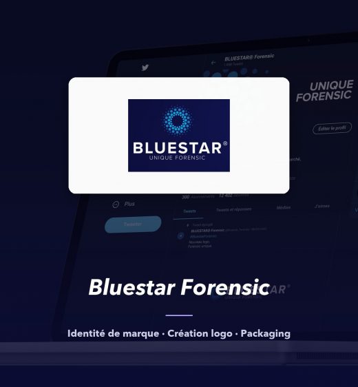 Bluestar Forensic — réalisation de l'agence de communication UNIIO