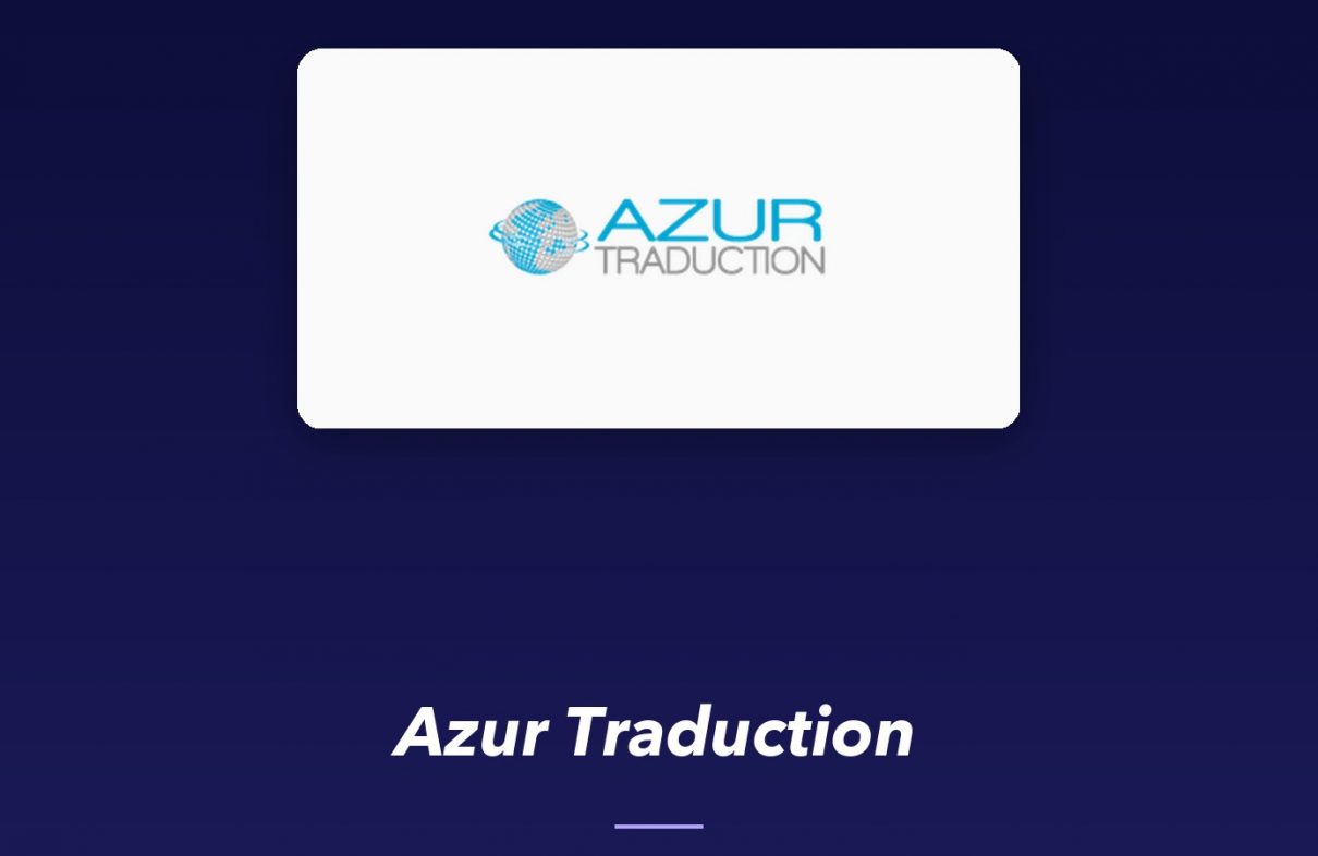 Azur Traduction — réalisation de l'agence de communication UNIIO