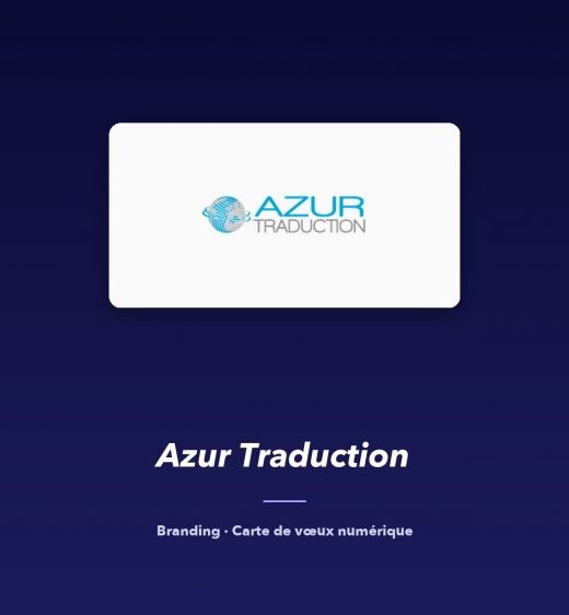 Azur Traduction — réalisation de l'agence de communication UNIIO