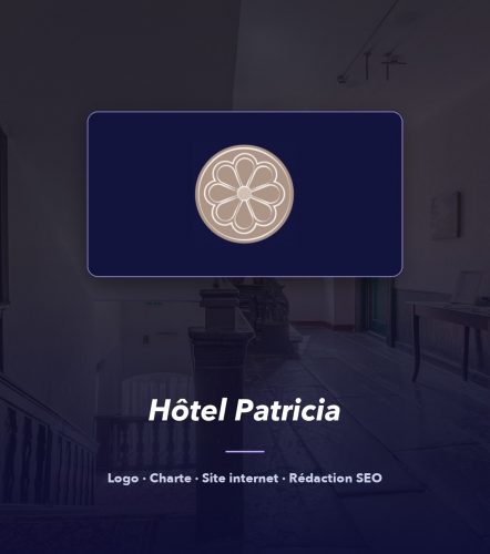 Hôtel Patricia — réalisation de l'agence de communication UNIIO
